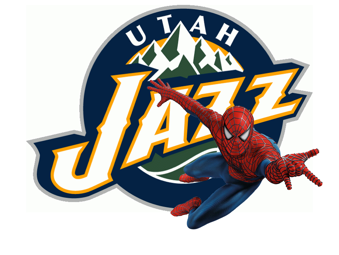 Utah Jazz Spider Man Logo iron on paper